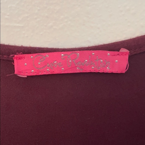 Xl maroon lace up blouse. - Picture 3 of 3